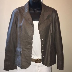 Lightweight Leather Blazer